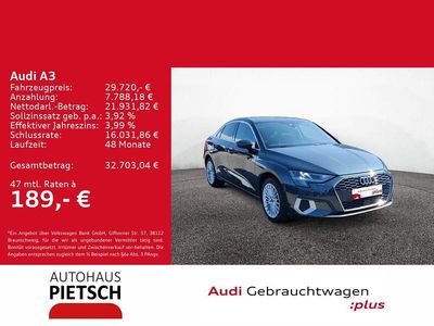 Gebraucht Audi A3 Advanced 150 PS (110 kW) 2024 Grau Limousine