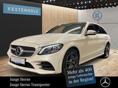 Manufaktur diamantweiß bright Gebraucht 2019 Mercedes C400 AMG Kombi | 35.660 € (Fairer Preis)