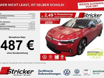 Gebraucht VW ID.7 GTX 250 kW (340 PS) 2025 Kings red metallic schwarz (metallic) Kombi