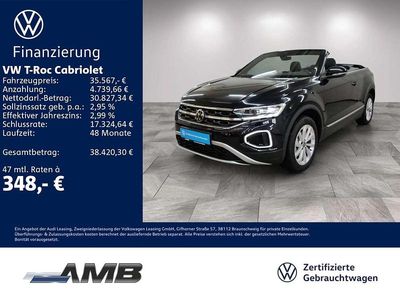 Gebraucht VW T-Roc Cabriolet Style 150 PS (110 kW) 2025 Deep black perleffekt/schwarz Cabrio