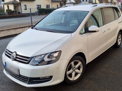 gebraucht VW Sharan VW2.0 TDI Highline weiß Leder Navi AHK