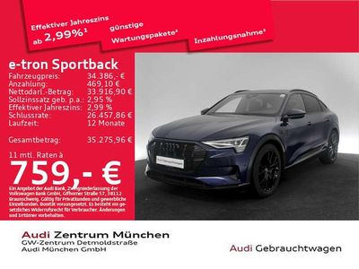 Gebraucht Audi e-tron Advanced 300 kW (408 PS) 2022 Navarrablau metallic SUV