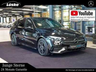 Gebraucht Mercedes C300e AMG line 313 PS (230 kW) 2024 Obsidianschwarz Kombi
