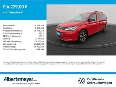 Neu VW Caddy Maxi Basis 122 PS (89 kW) 2025 Rot Van / Kleinbus