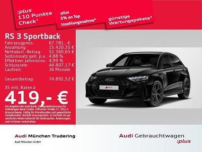 Gebraucht Audi RS3 Sportback Ambiente 400 PS (294 kW) 2025 Mythosschwarz metallic Kleinwagen