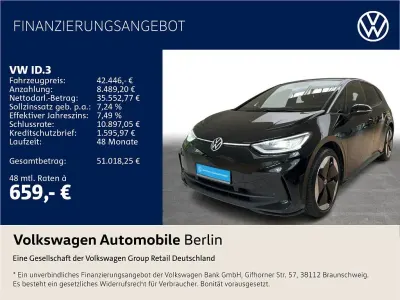 Gebraucht VW ID.3 Pro 169 kW (231 PS) 2024 Grenadillschwarz metallic Kleinwagen