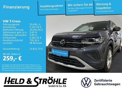 Grau Gebraucht 2025 VW T-Cross Goal SUV | 20.430 € (Guter Preis)