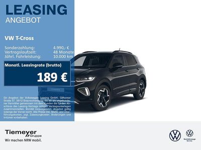 Neu VW T-Cross R-line 116 PS (85 kW) 2026 Schwarz SUV