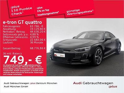 Mythosschwarz metallic Gebraucht 2023 Audi e-tron GT quattro Ambiente Limousine | 63.766 € (Fairer Preis)