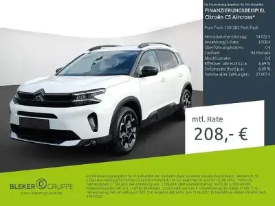 Gebraucht Citroën C5 Aircross Feel 131 PS (96 kW) 2023 Lack weiss banquise/typ aussenverkleidung spiegel flach standard SUV