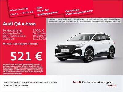 Gletscherweiß metallic Gebraucht 2025 Audi Q4 e-tron S-Line SUV | 57.212 € (Teuer)
