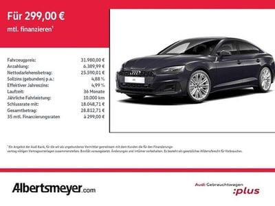Second-hand Audi A5 Sportback Advanced 204 CP (150 kW) 2022 Negru Hatchback
