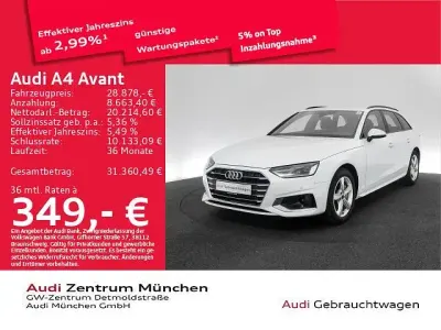 Gebraucht Audi A4 S-Line 204 PS (150 kW) 2024 Gletscherweiß metallic Kombi