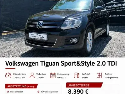 Gebraucht VW Tiguan Sportline 140 PS (102 kW) 2012 Schwarz SUV