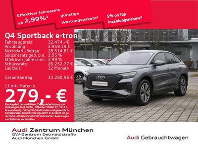 Taifungrau metallic Gebraucht 2022 Audi Q4 e-tron Advanced SUV | 32.474 € (Fairer Preis)