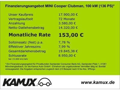 gebraucht Mini Cooper Clubman 1.5 Aut. +Pano+Navi+Leder+LED+SHZ