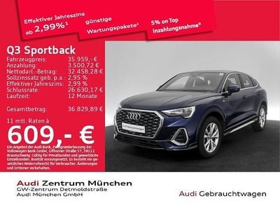 Gebraucht Audi Q3 Sportback S-Line 150 PS (110 kW) 2024 Navarrablau metallic SUV