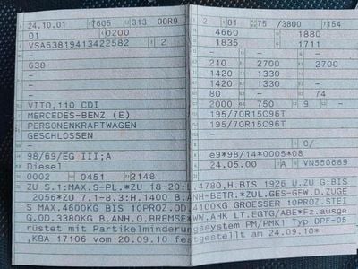 Gebraucht Mercedes Vito 103 PS (75 kW) 2000 Van