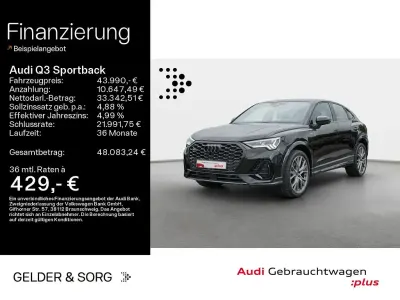Gebraucht Audi Q3 Sportback S-Line 200 PS (147 kW) 2023 Schwarz SUV
