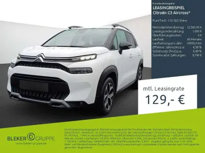 Gebraucht Citroën C3 Aircross PureTech 110 PS (80 kW) 2023 Weiß SUV
