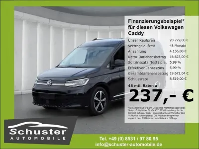 Gebraucht VW Caddy Style 122 PS (89 kW) 2022 Schwarz Van / Kleinbus