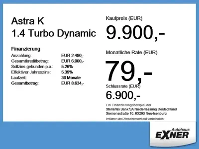 Gebraucht Opel Astra Dynamic 125 PS (91 kW) 2017 Onyx schwarz