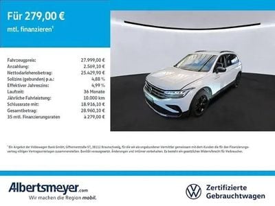 Usata VW Tiguan Sportline 110 CV (80 kW) 2022 Bianco SUV