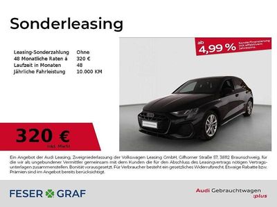 Mythosschwarz metallic Gebraucht 2025 Audi A3 S-Line Limousine | 34.490 € (Guter Preis)