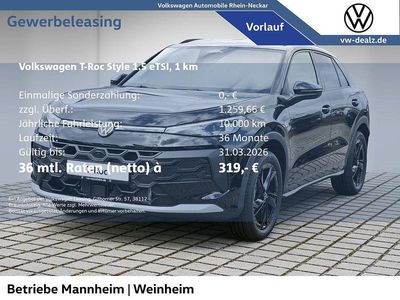 Neu VW T-Roc Style 150 PS (110 kW) 2026 Schwarz SUV