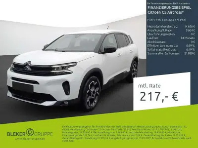 Gebraucht Citroën C5 Aircross Feel 131 PS (96 kW) 2023 Lack weiss banquise/typ aussenverkleidung spiegel flach standard SUV