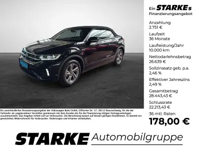Gebraucht VW T-Roc Cabriolet R-line 150 PS (110 kW) 2025 Weiß (pure white uni schwarz) Cabrio