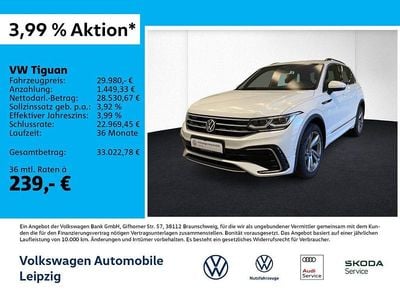 Weiß Gebraucht 2020 VW Tiguan R-line SUV | 29.980 € (Superpreis)