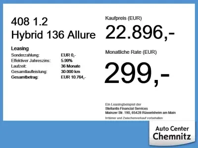 Gebraucht Peugeot 408 Allure 136 PS (100 kW) 2025 Weiß SUV