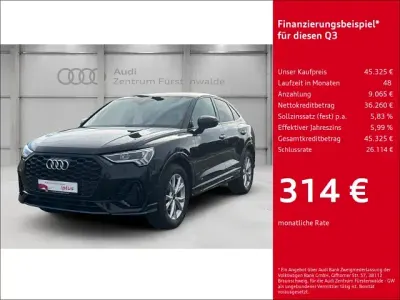 Brugt Audi Q3 Sportback S-Line 150 HK (110 kW) 2025 Sort SUV