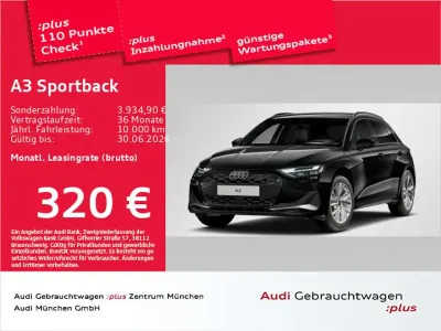 Brugt Audi A3 Advanced 204 HK (150 kW) 2025 Sort Sedan