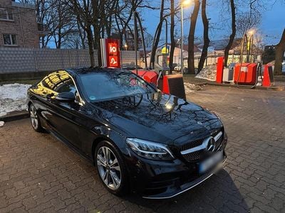 Second-hand Mercedes C200 AMG line 184 CP (135 kW) 2019 Negru Coupe