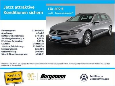 Gebraucht VW Passat Business 150 PS (110 kW) 2023 Silber / pyrit silber Kombi