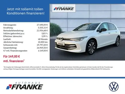 Gebraucht VW Golf VIII Goal 150 PS (110 kW) 2025 Oryxweiß perlmutteffekt Limousine