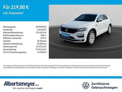Gebraucht VW T-Roc Sportline 150 PS (110 kW) 2021 Weiß SUV