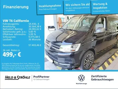 Gebraucht VW California Coast 199 PS (146 kW) 2019 Deep black perleffekt/indiumgrau metalli (metallic) Van