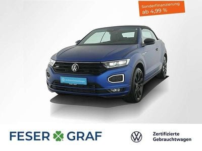 Gebraucht VW T-Roc Cabriolet R-line 150 PS (110 kW) 2022 Ravennablau matt/schwarz Cabrio