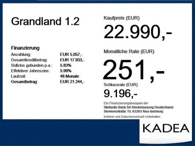 Gebraucht Opel Grandland X 131 PS (96 kW) 2024 Lack grau artense/metallic klarlack (metallic) SUV