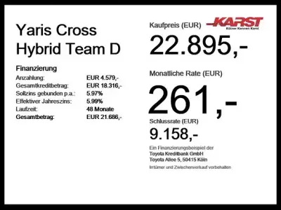 Gebraucht Toyota Yaris Connect Style 116 PS (85 kW) 2023 Karminarot metallic Kleinwagen