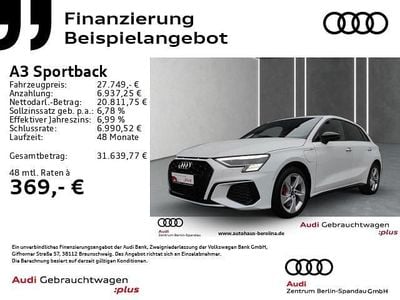 Gletscherweiß metallic Gebraucht 2023 Audi A3 Sportback e-tron S-Line Kleinwagen | 27.749 € (Guter Preis)