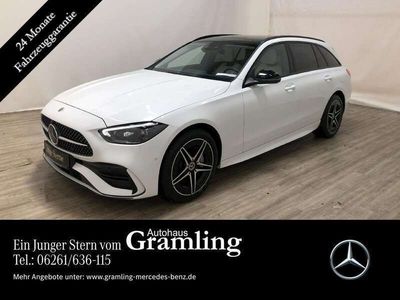 Manufaktur opalithweiß bright Gebraucht 2023 Mercedes C300e AMG Kombi | 54.949 €