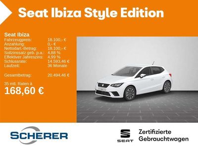 Gebraucht Seat Ibiza Style 116 PS (85 kW) 2024 Nevada weiß metallic (metallic) Kleinwagen