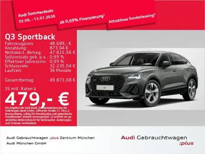 Gebraucht Audi Q3 Sportback S-Line 190 PS (139 kW) 2025 Chronosgrau metallic SUV