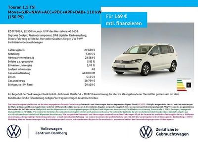 Weiß Gebraucht 2024 VW Touran Move Van / Kleinbus | 29.480 € (Superpreis)