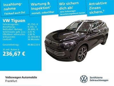 Grenadillschwarz metallic Gebraucht 2025 VW Tiguan Elegance SUV | 45.750 € (Guter Preis)