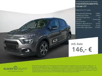 Gebraucht Citroën C3 Feel 110 PS (80 kW) 2020 Lackierung platiniumgrau/metallic klarlack Kleinwagen